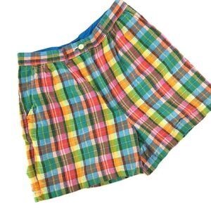 Tommy Hilfiger Women's 10 Plaid Colorful Shorts